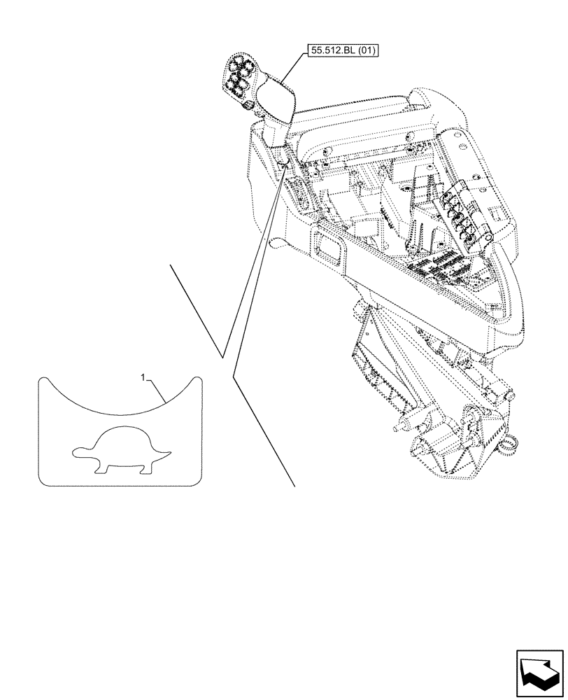 Схема запчастей Case IH MAXXUM 135 - (90.108.AA[03]) - VAR - 390686, 758547, 758548, 758560 - DECAL, ARMREST, MULTIFUNCTIONAL (90) - PLATFORM, CAB, BODYWORK AND DECALS