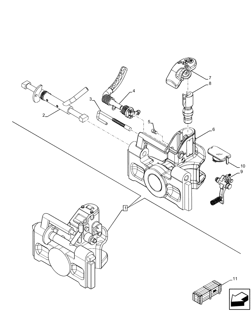 Схема запчастей Case IH MAXXUM 115 - (37.100.AF[02]) - VAR - 758458 - TRAILER HITCH, 32 MM, COMPONENTS (GERMANY) (37) - HITCHES, DRAWBARS & IMPLEMENT COUPLINGS