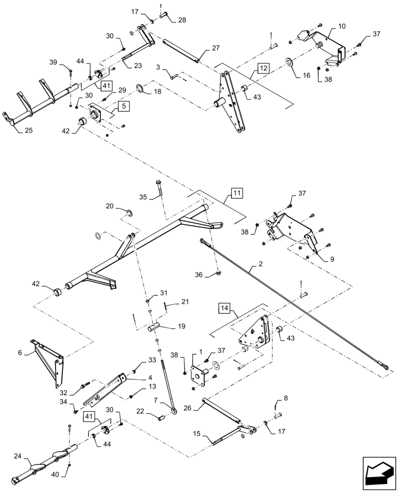 Схема запчастей Case IH 9230 - (80.150.BG[06]) - VAR - 425367076, 425367086, 425369086, 425369096 - LINKAGE, GRAIN TANK (80) - CROP STORAGE/UNLOADING