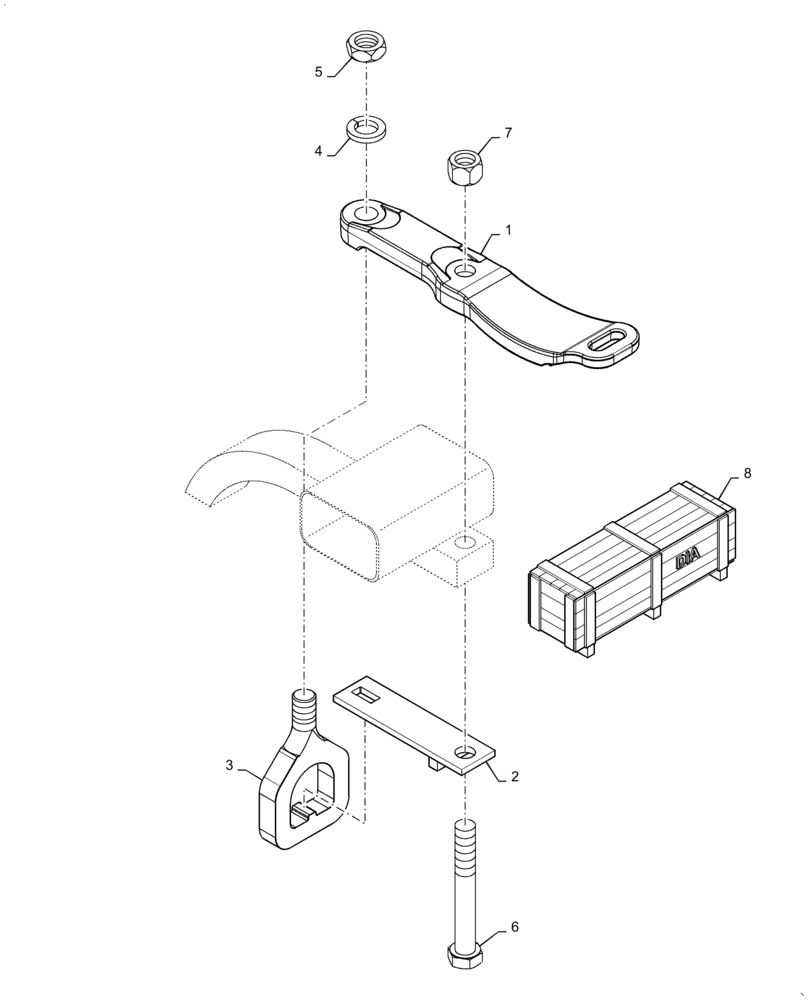 Схема запчастей Case IH RMX370 - (90.100.AA[04]) - HEAVY DUTY EYEBOLT UPGRADE KIT RIGHT 370 (90) - PLATFORM, CAB, BODYWORK AND DECALS