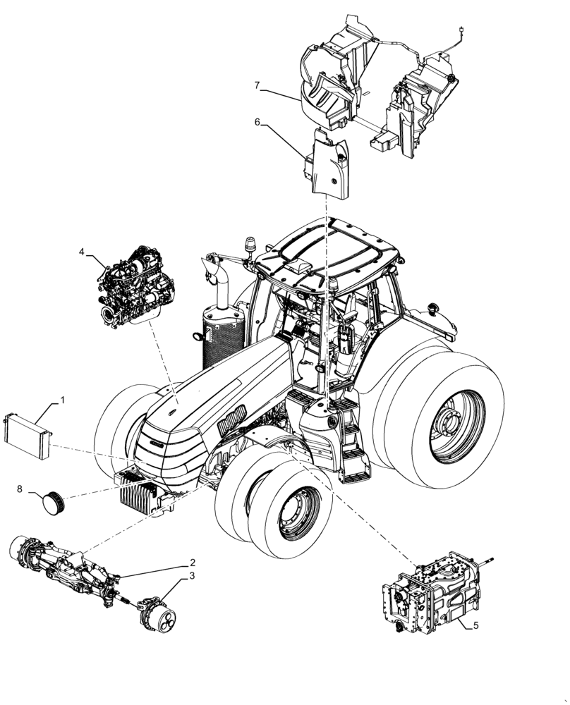 Схема запчастей Case IH MAGNUM 250 - (05.100.03[05]) - CAPACITIES (05) - SERVICE & MAINTENANCE