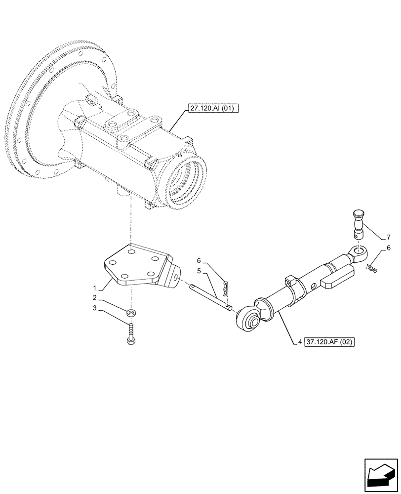 Схема запчастей Case IH MAXXUM 115 - (37.120.AF [01]) - VAR - 390945 - 3 POINT HITCH, REAR, MECHANICAL, STABILIZER, EU (37) - HITCHES, DRAWBARS & IMPLEMENT COUPLINGS