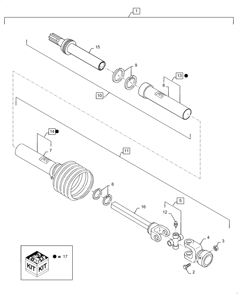 Схема запчастей Case IH SB541C - (31.201.03) - POWER TAKE OFF, REAR (31) - IMPLEMENT POWER TAKE OFF