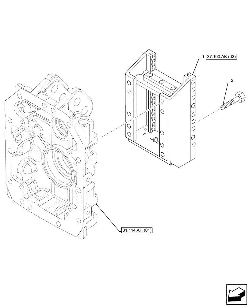 Схема запчастей Case IH MAXXUM 135 - (37.100.AK[01]) - VAR - 758458, 758459, 758462, 758463, 758464 - SLIDER, FRAME (ITALY, GERMANY) (37) - HITCHES, DRAWBARS & IMPLEMENT COUPLINGS