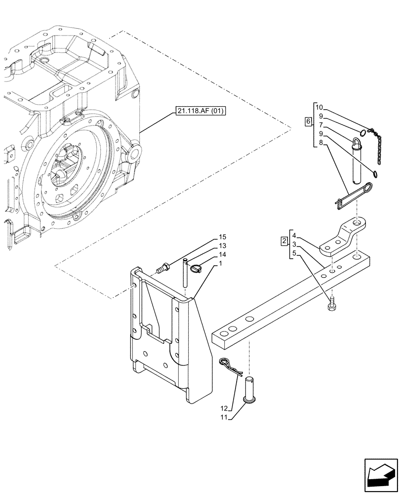 Схема запчастей Case IH MAXXUM 115 - (37.100.AA[01]) - VAR - 758467 - INDIPENDENT DRAWBAR (37) - HITCHES, DRAWBARS & IMPLEMENT COUPLINGS