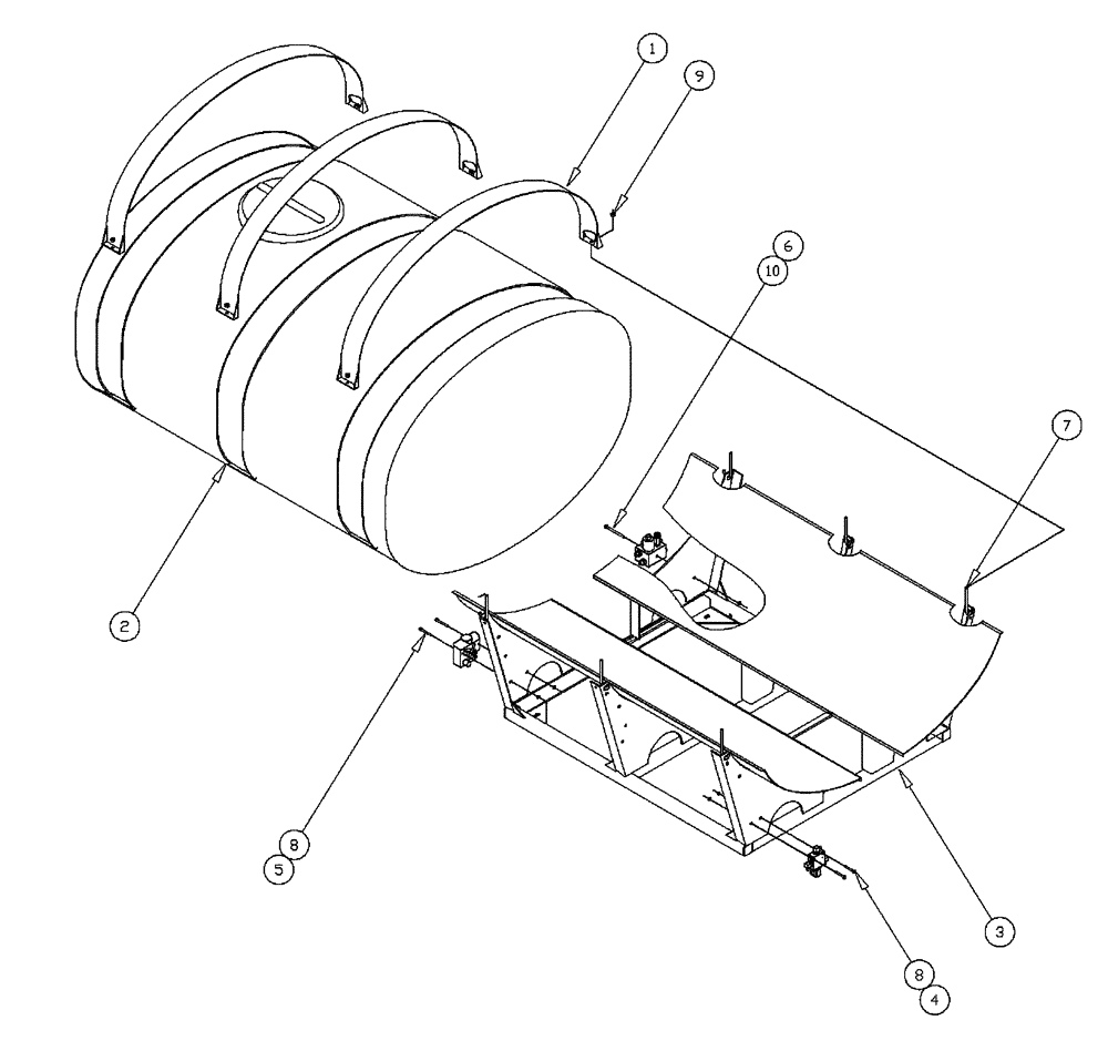 Схема запчастей Case IH PATRIOT NT - (09-010) - 660 GAL TANK AND SKID Liquid Plumbing