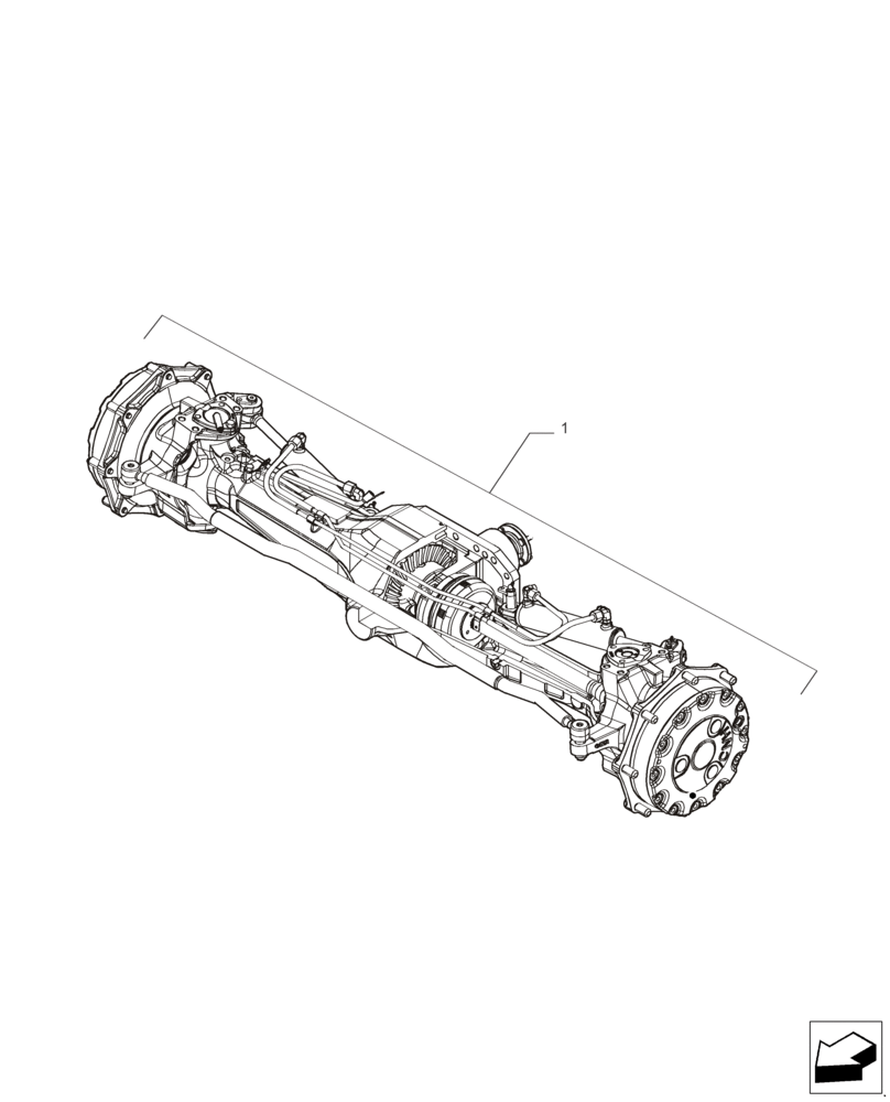 Схема запчастей Case IH PUMA1804 - (25.100.AA[01]) - FRONT AXLE, ASSY (25) - FRONT AXLE SYSTEM