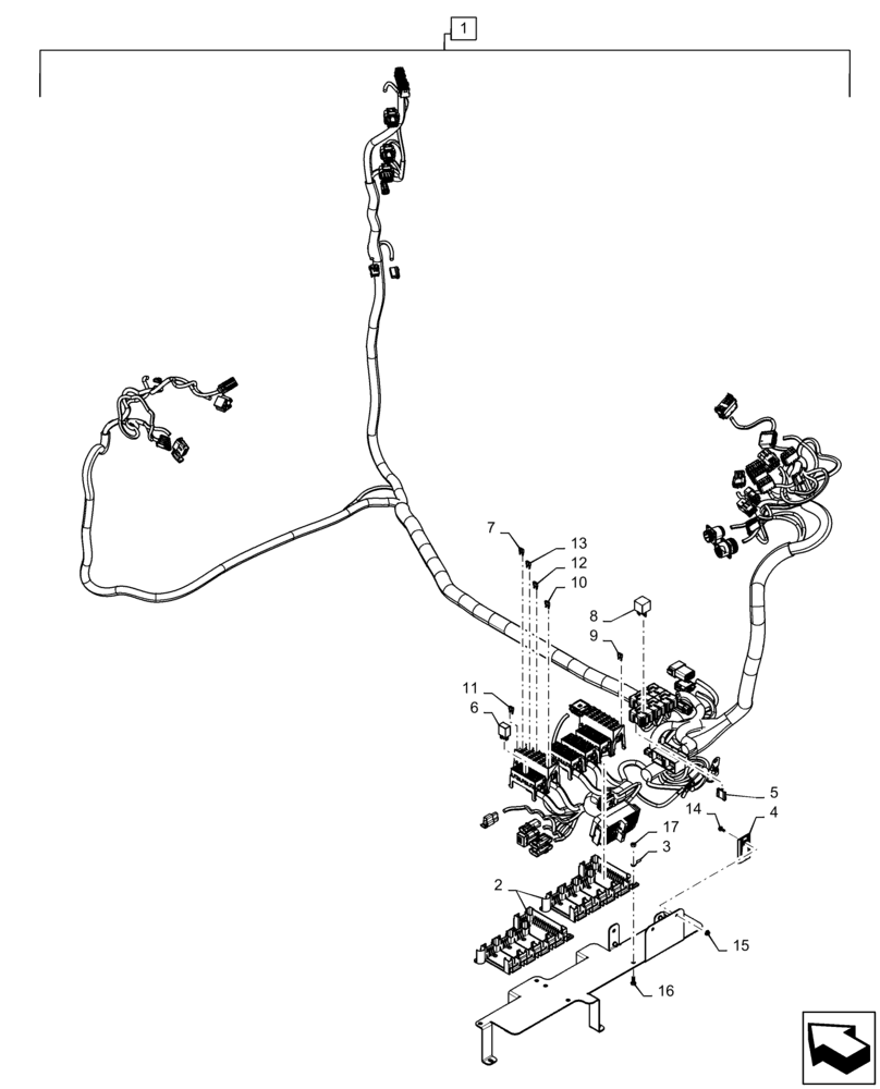 Схема запчастей Case IH PATRIOT 3340 - (55.510.AF[02]) - MAIN CAB MODULE (55) - ELECTRICAL SYSTEMS