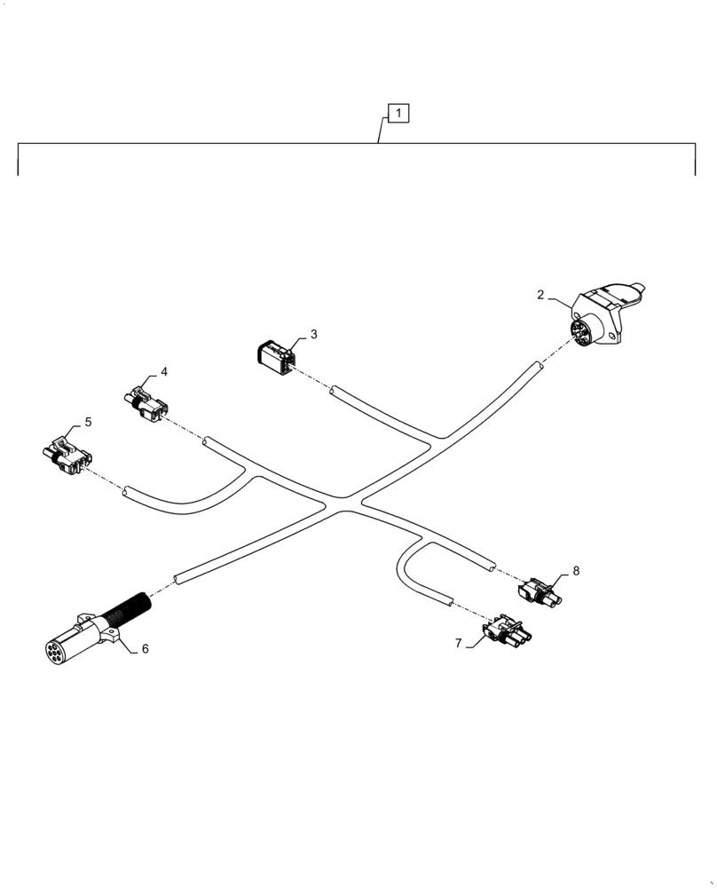 Схема запчастей Case IH 700 - (55.404.AA[03]) - LIGHTING HARNESS (55) - ELECTRICAL SYSTEMS