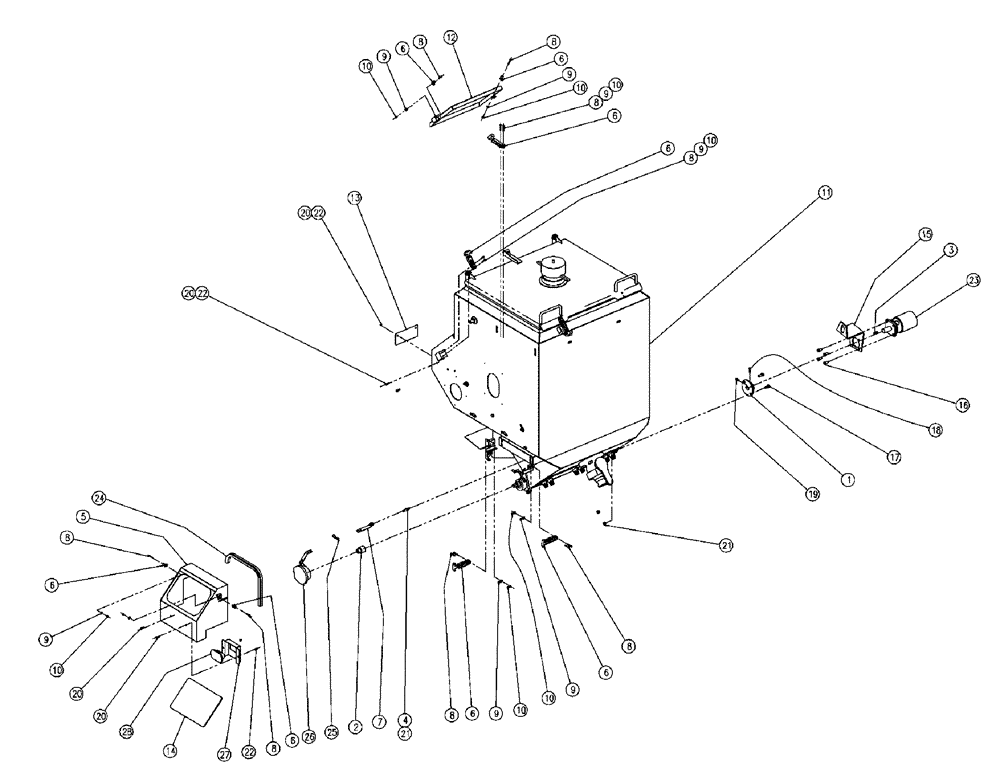 Схема запчастей Case IH FLX810 - (02-003) - PARTS GROUP, DOUBLE BIN, LH, 37 CU. FT Bin Group