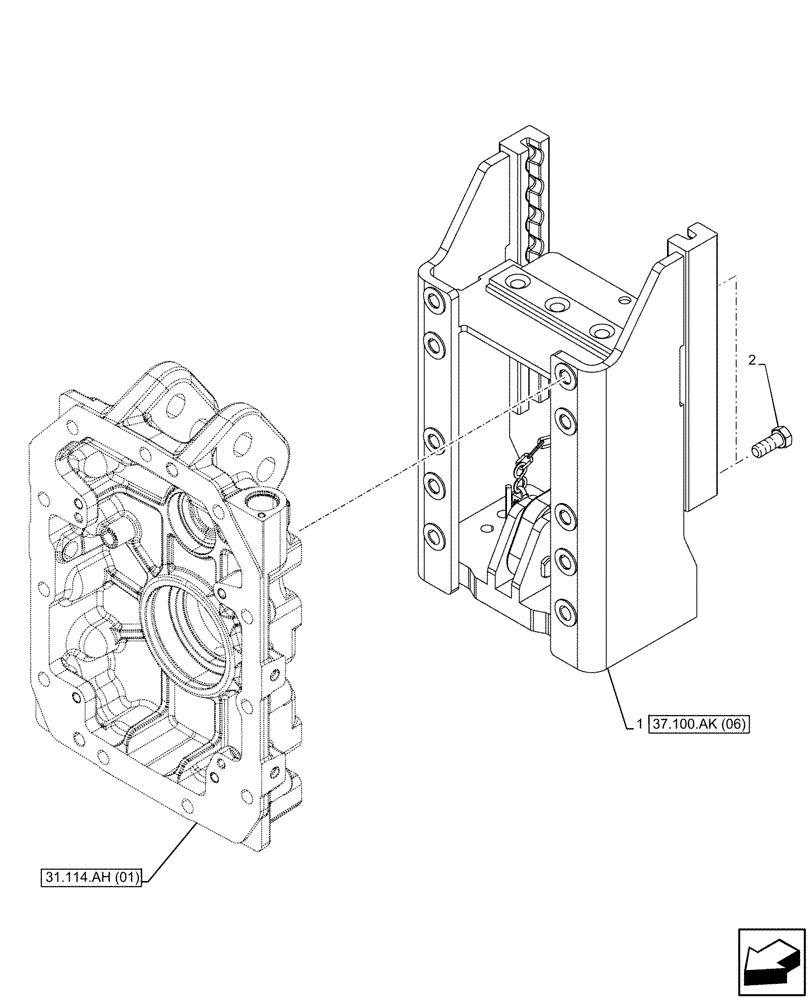 Схема запчастей Case IH MAXXUM 150 - (37.100.AK[05]) - VAR - 758461 - SLIDER, FRAME (FRANCE) (37) - HITCHES, DRAWBARS & IMPLEMENT COUPLINGS