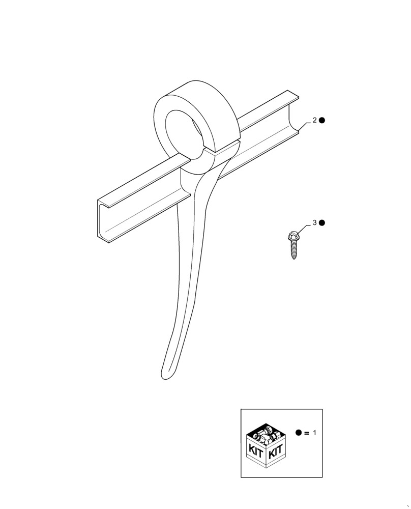 Схема запчастей Case IH 2020 - (20.13.30[3]) - KIT TINE 6 INCH (58) - ATTACHMENTS/HEADERS