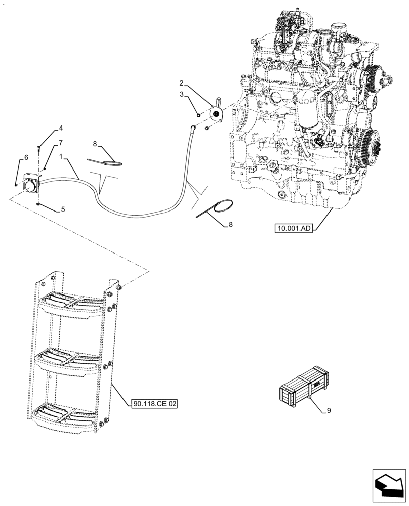 Схема запчастей Case IH FARMALL 120A - (88.100.50[01]) - VAR - 710206 - HEATER, KIT (88) - ACCESSORIES