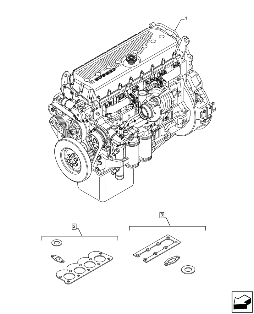 Схема запчастей Case IH F2CFE613A B006 - (10.001.AD) - ENGINE (10) - ENGINE