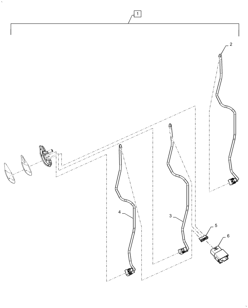 Схема запчастей Case IH AF4077 - (55.100.DP[01]) - WIRE HARNESS, CONTROL PROPULSION, USE FOR 2016 (55) - ELECTRICAL SYSTEMS