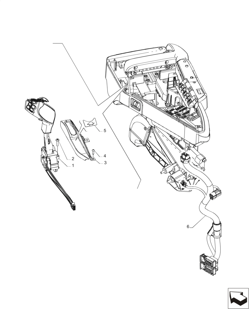 Схема запчастей Case IH PUMA1804 - (55.512.BY[03]) - ARMREST CONTROL UNIT - ELECTRONIC CONTROLS AND ELECTRONIC CONTROL UNIT (55) - ELECTRICAL SYSTEMS