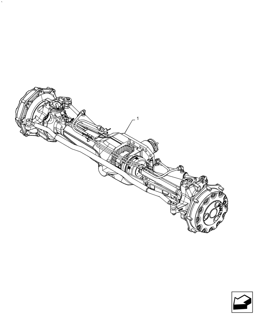 Схема запчастей Case IH PUMA1854 - (25.100.AA) - FRONT AXLE, ASSY (25) - FRONT AXLE SYSTEM