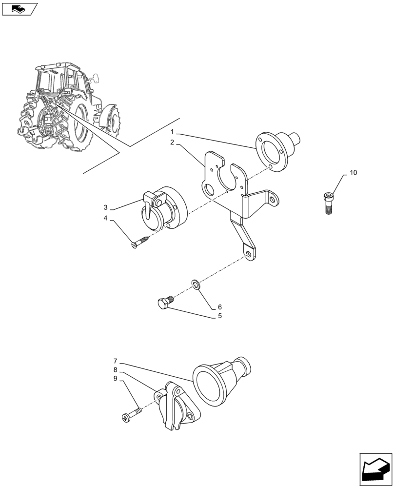 Схема запчастей Case IH PUMA 145 - (55.510.05[01A]) - TRAILER POWER SOCKET - D7286 (55) - ELECTRICAL SYSTEMS