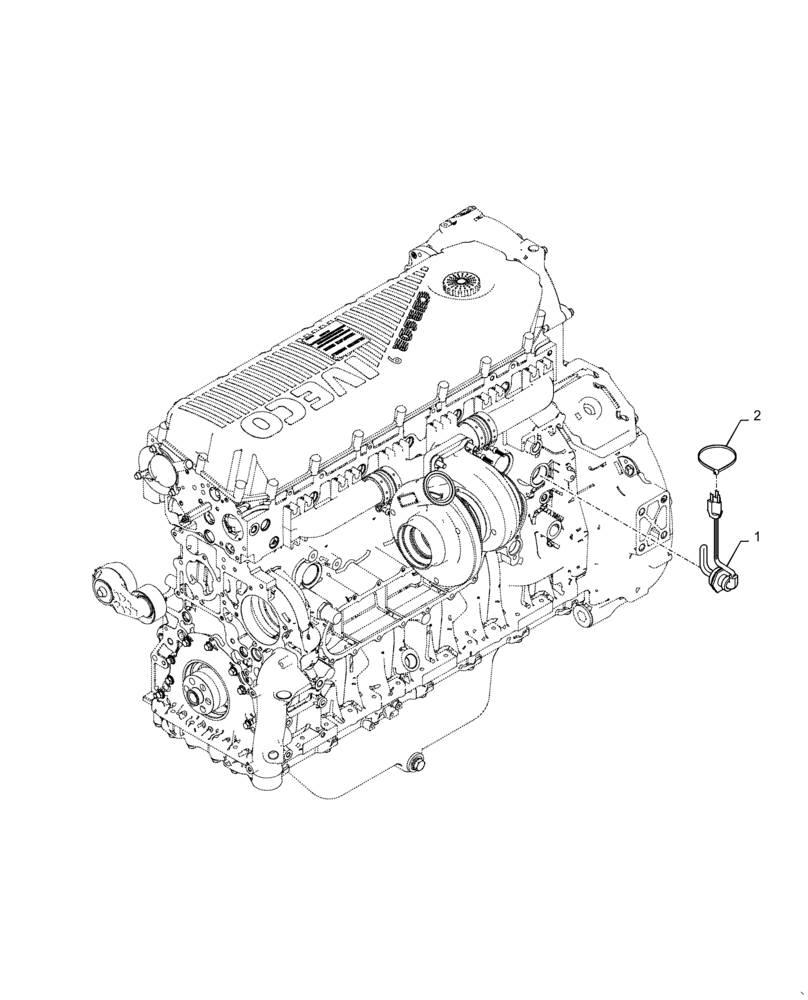 Схема запчастей Case IH 5140 - (55.202.AE[02]) - ENGINE BLOCK HEATER (55) - ELECTRICAL SYSTEMS