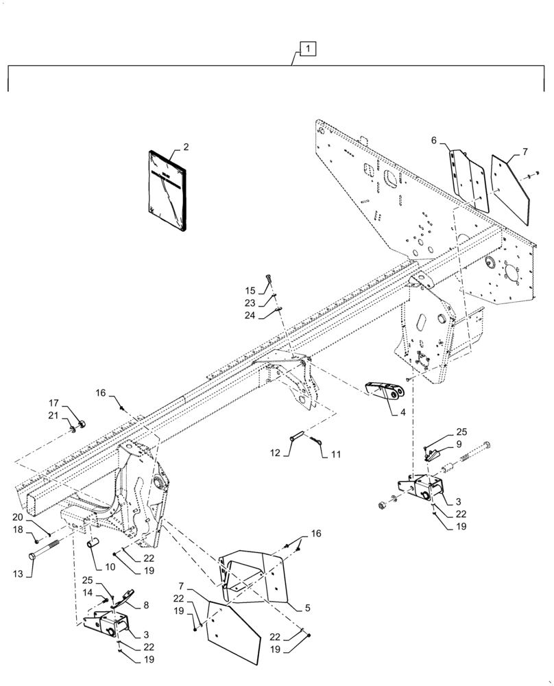 Схема запчастей Case IH WD1904 - (88.100.58[04]) - DIA KIT, SICKLE HEADER LIFT ARM EXTENSION (88) - ACCESSORIES