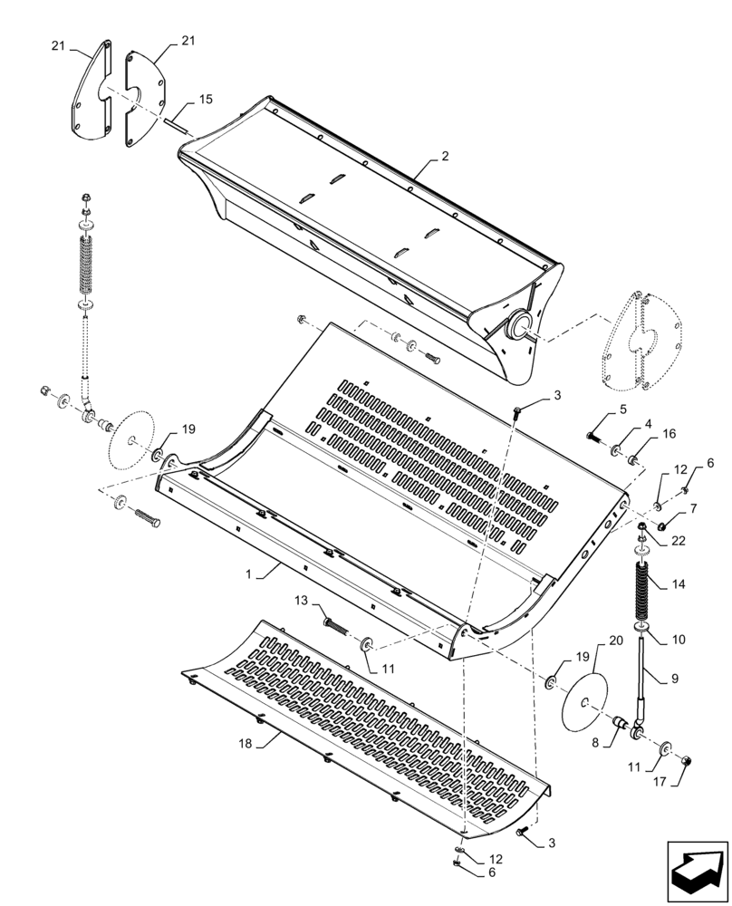 Схема запчастей Case IH 7230 - (72.350.AJ[01]) - VAR - 722759 - BEATER, BSN YDG218540 (72) - SEPARATION