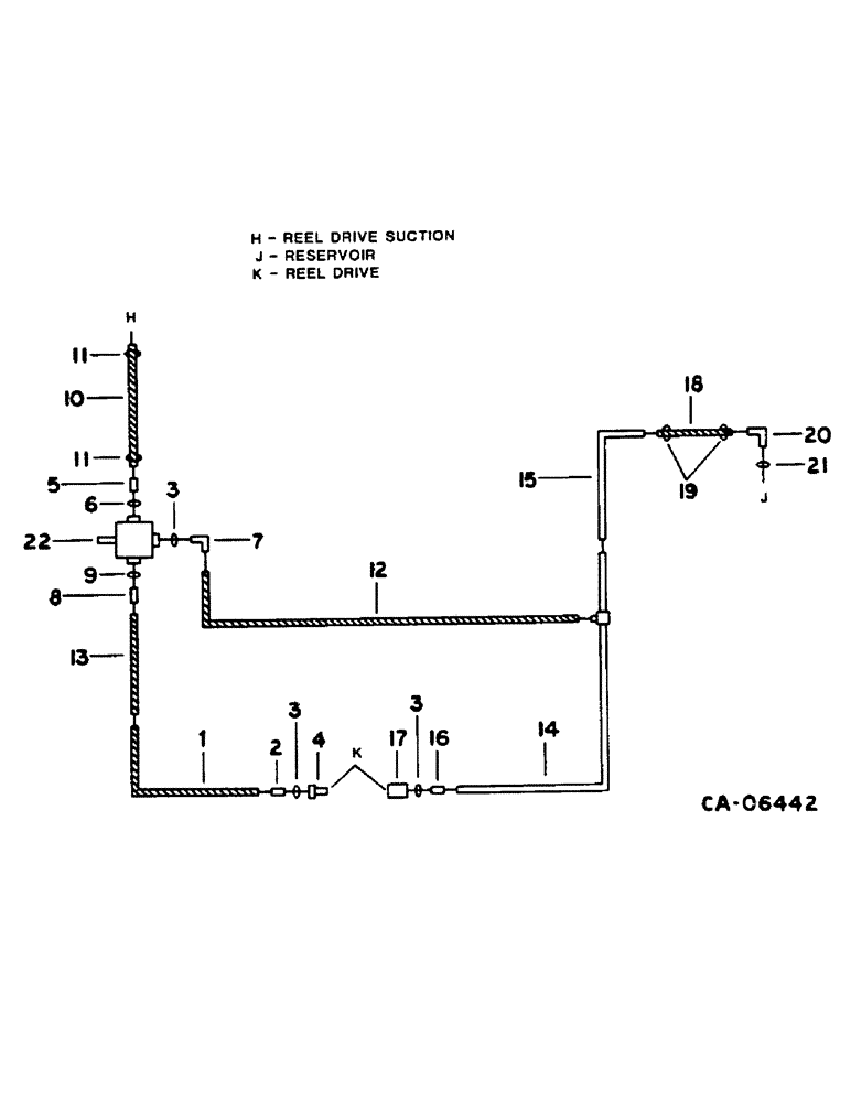 Схема запчастей Case IH 1460 - (10-029) - REEL DRIVE DIAGRAM (07) - HYDRAULICS