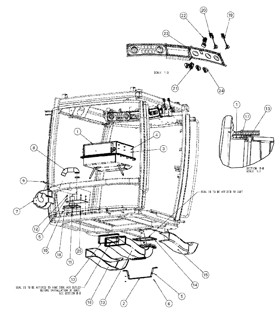 Схема запчастей Case IH SPX4260 - (01-015) - HVAC, CCM GROUP Cab Interior