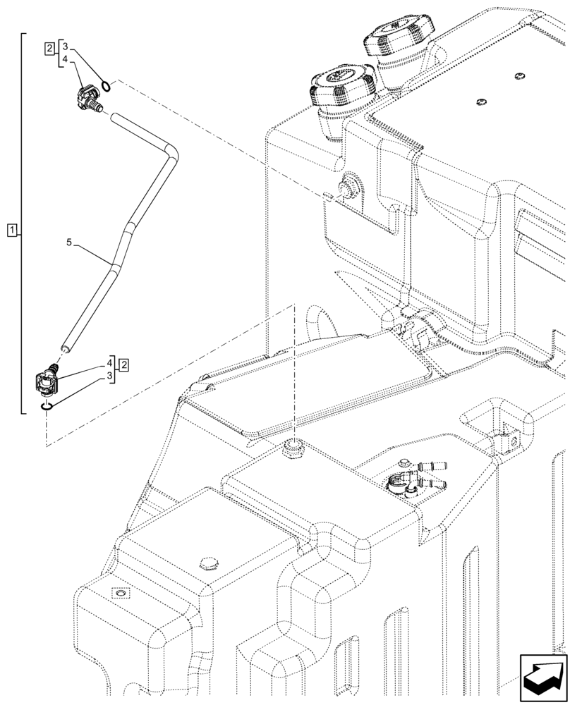 Схема запчастей Case IH MAXXUM 115 - (10.216.BB[01]) - VAR - 390142, 758404, 758405, 758406, 758922, 758923 - FUEL TANK, BREATHER (10) - ENGINE