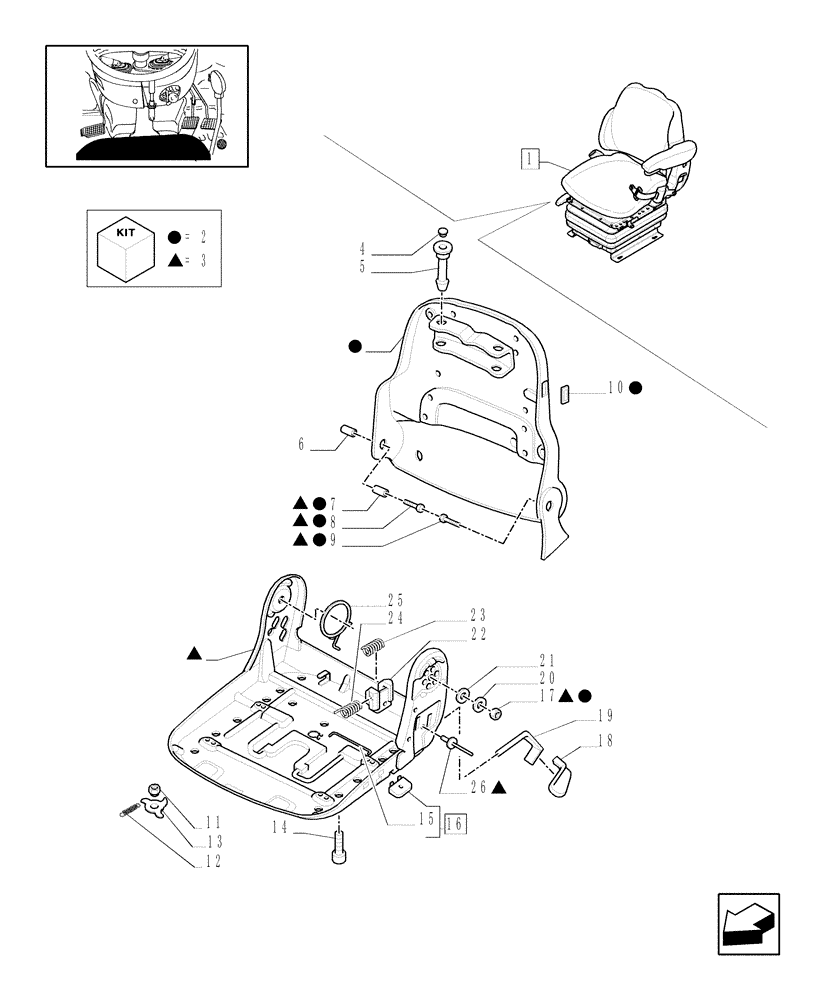 Схема запчастей Case IH MAXXUM 100 - (1.93.3/ C[02]) - "GRAMMER" SEAT WITH BELTS AND SWITCH - BREAKDOWN - L/CAB - C5518 (VAR.330709) (10) - OPERATORS PLATFORM/CAB