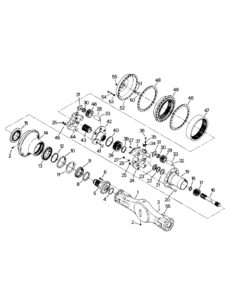 Схема запчастей Case IH STEIGER - (04-42) - AXLE ASSEMBLY, K598.60/70 (04) - Drive Train