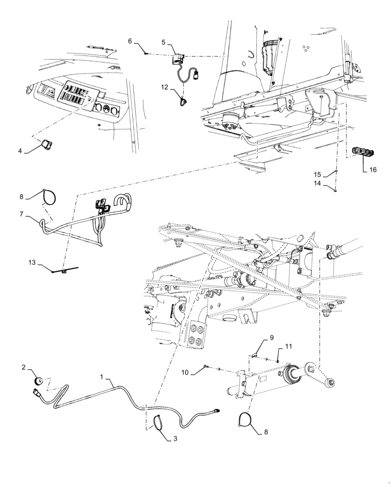 Схема запчастей Case IH 6140 - (55.680.AA) - VAR - 425136 - AUTO GUIDANCE ELECTRIC SYSTEM CONTROL (55) - ELECTRICAL SYSTEMS