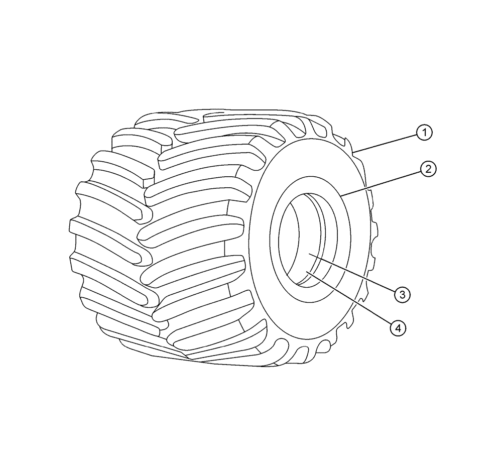 Схема запчастей Case IH FLX4010 - (05-007) - 66” GOODYEAR, 16 PLY Tires