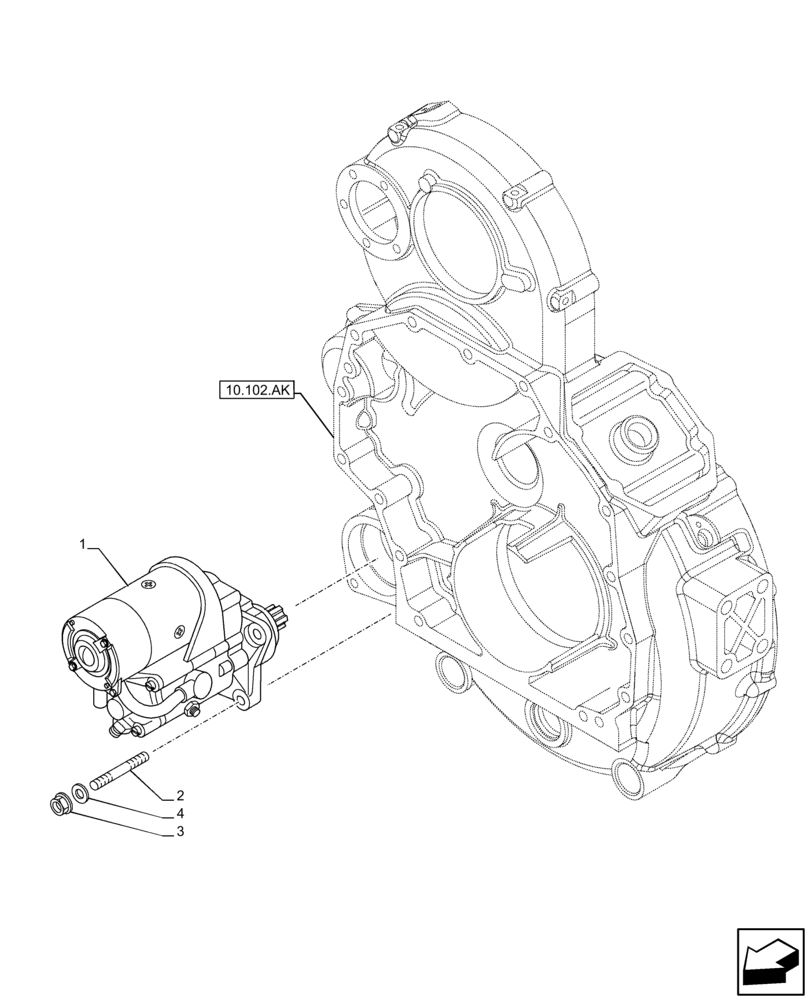 Схема запчастей Case IH F2CFE613E B006 - (55.201.AE[01]) - STARTER MOTOR (55) - ELECTRICAL SYSTEMS