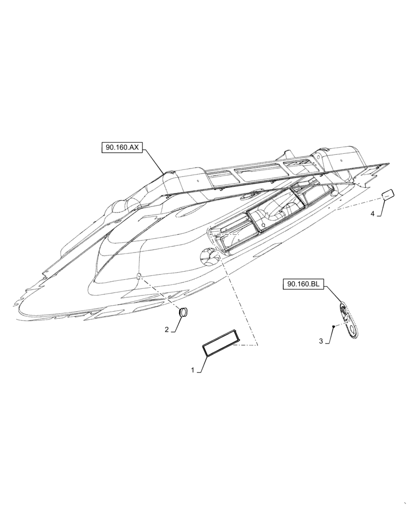 Схема запчастей Case IH 6140 - (55.512.AA[04]) - VAR - 425426 - RADIO COVERS (55) - ELECTRICAL SYSTEMS