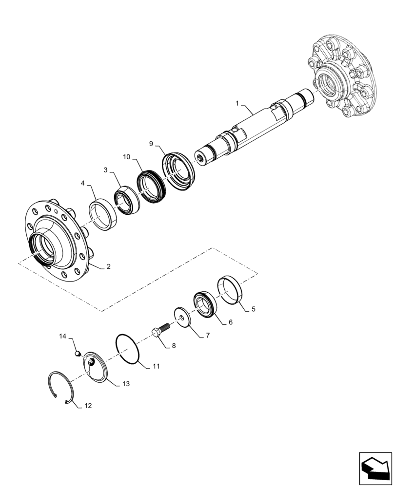 Схема запчастей Case IH QUADTRAC 620 - (48.138.AB[08]) - REAR IDLER, ASN ZFF304748 (48) - TRACKS & TRACK SUSPENSION