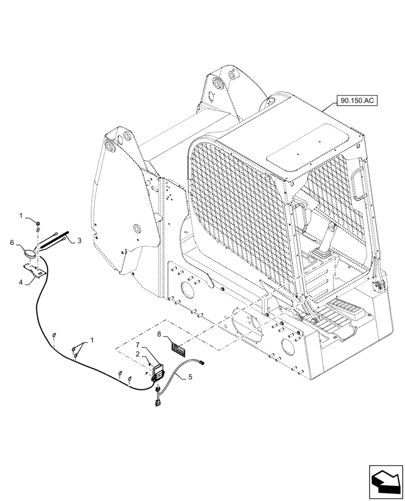 Схема запчастей Case IH SV185 - (55.991.AA[04]) - TELEMATICS, MED-LARGE FRAME, RADIAL (55) - ELECTRICAL SYSTEMS