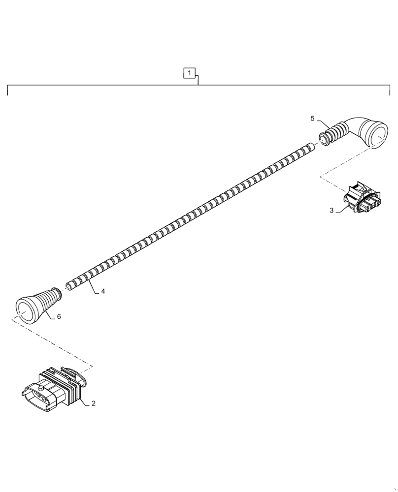 Схема запчастей Case IH TITAN 3030 - (55.100.06[02]) - JUMPER, ENGINE HARNESS TO BOOST SENSOR (55) - ELECTRICAL SYSTEMS