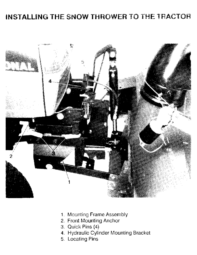 Схема запчастей Case IH ST148 - (13) - INSTALLING THE SNOW THROWER TO THE TRACTOR 