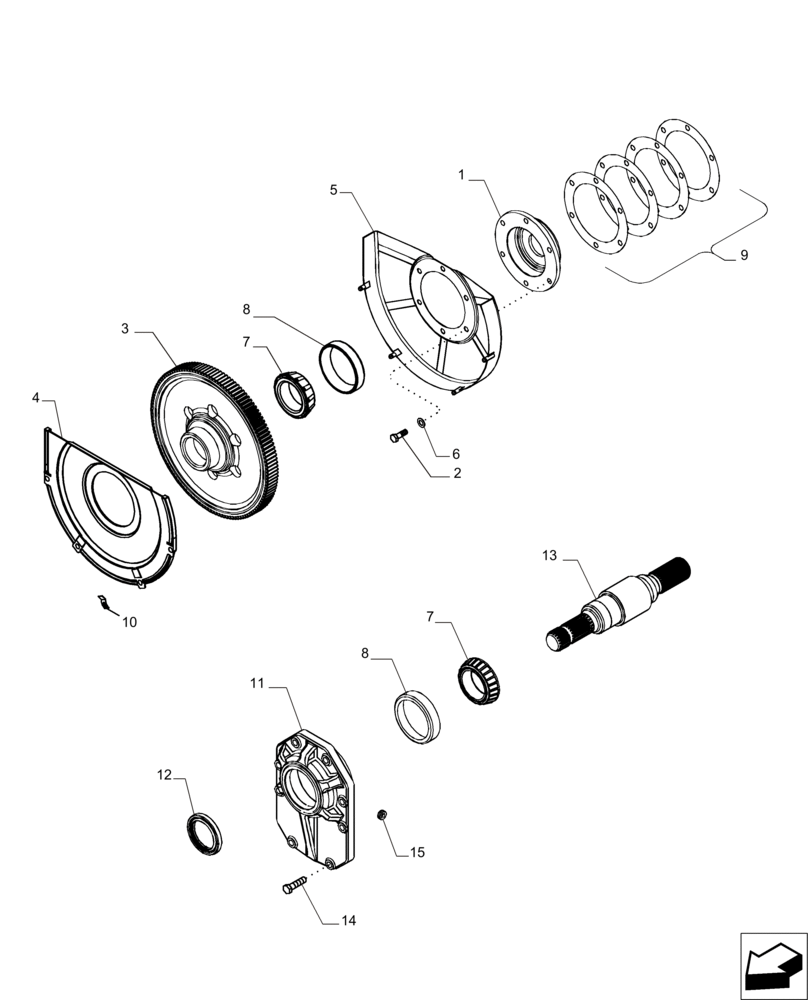 Схема запчастей Case IH MAGNUM 235 - (31.110.AP) - POWER TAKE OFF ASSEMBLY, OUTPUT SHAFT, SINGLE SPEED (31) - IMPLEMENT POWER TAKE OFF