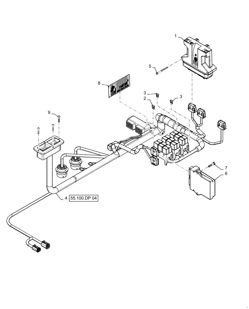 Схема запчастей Case IH PATRIOT 4440 - (55.100.DO[01]) - ELECTRICAL, CONTROLLER, LH, BSN YGT044001 (55) - ELECTRICAL SYSTEMS