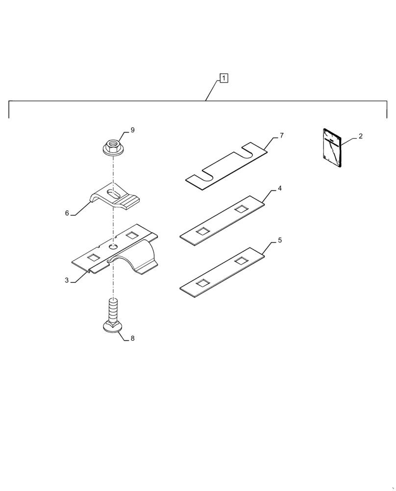 Схема запчастей Case IH 2212 - (09.03[01]) - KIT 7 AND 9 MC STD HOLDDOWNS (88) - ACCESSORIES