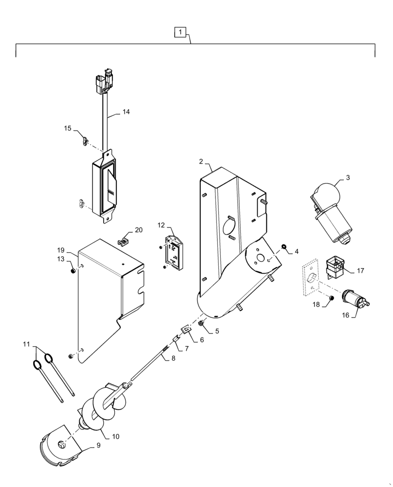 Схема запчастей Case IH 6140 - (55.785.AS[02]) - VAR - 722611 - MOISTURE SENSOR ASSY (55) - ELECTRICAL SYSTEMS