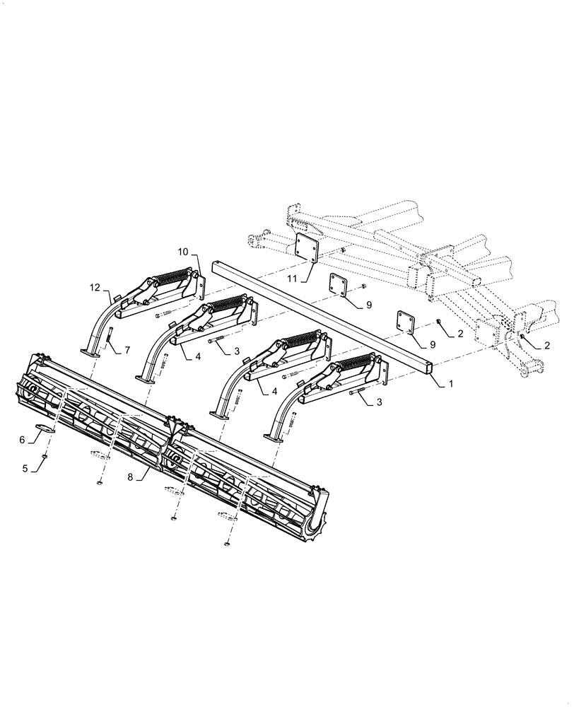 Схема запчастей Case IH TRUE-TANDEM 335VT - (75.200.AA[11]) - MAIN FRAME FLAT BASKET MOUNT (75) - SOIL PREPARATION