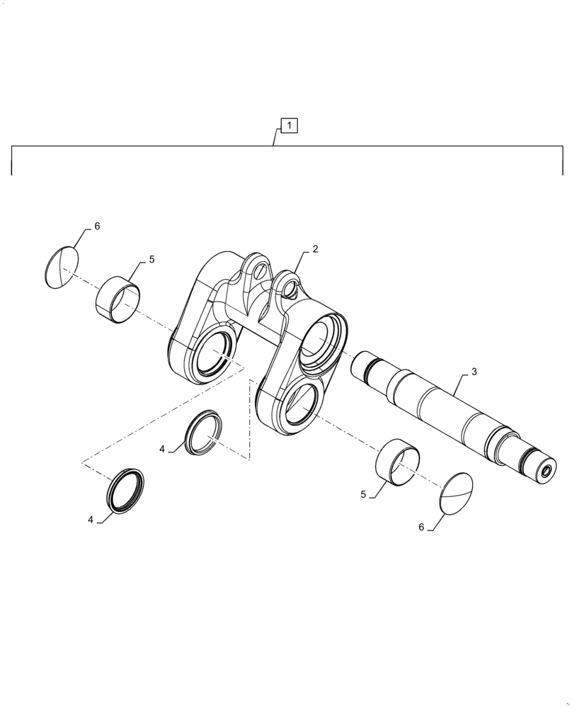 Схема запчастей Case IH QUADTRAC 620 - (48.138.AB[10]) - PIVOT ASSY, FRONT IDLER, ASN ZFF304748 (48) - TRACKS & TRACK SUSPENSION