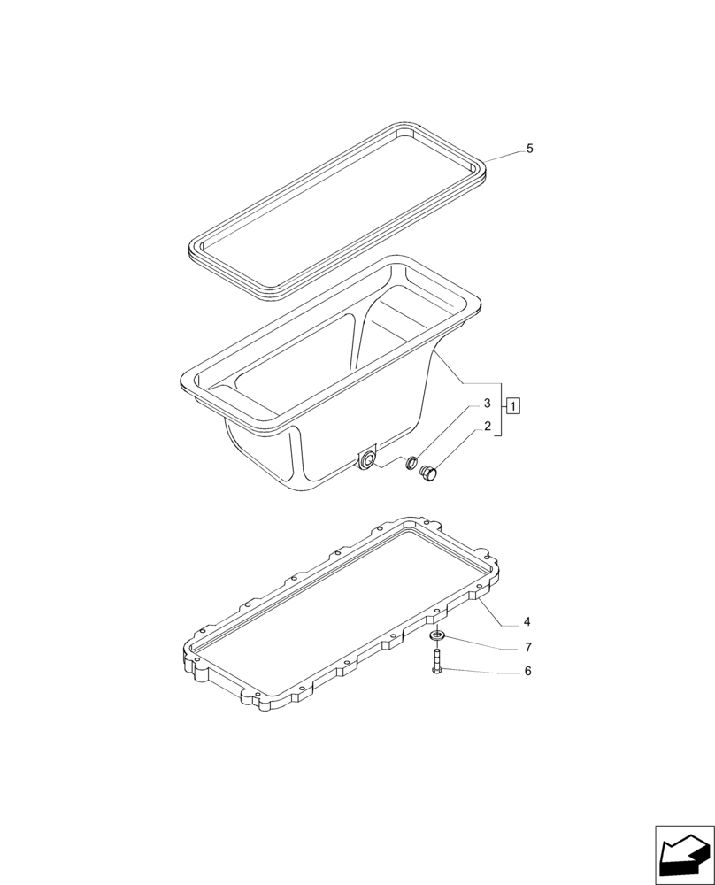 Схема запчастей Case IH MAGNUM 235 - (10.102.AP) - OIL SUMP & RELATED PARTS (10) - ENGINE