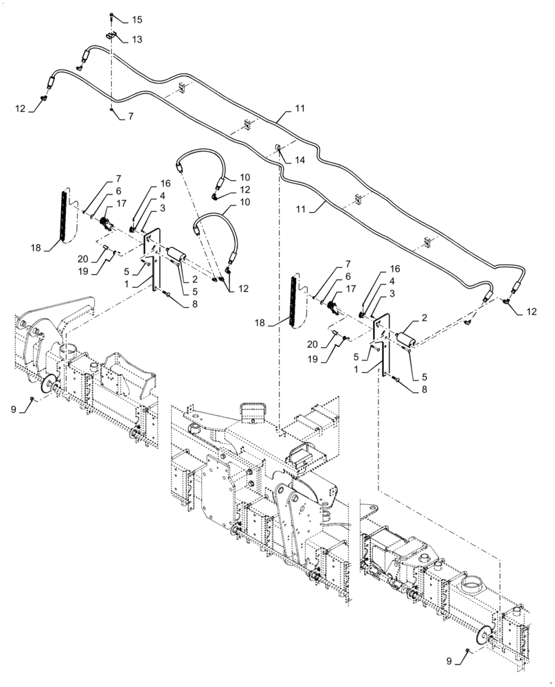 Схема запчастей Case IH 1255 - (35.744.AC[03]) - HYDRAULIC SEED METER DRIVE WITH AFS FOR 12 AND 16 ROW AFTER SERIAL YES052001 (35) - HYDRAULIC SYSTEMS