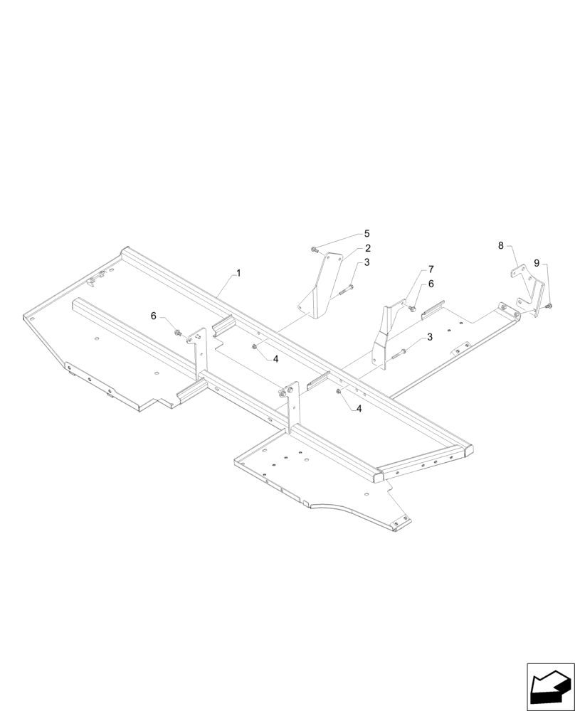 Схема запчастей Case IH MAGNUM 235 - (10.216.AI[04]) - FUEL TANK SUPPORTS WITH POWERSHIFT TRANSMISSION (10) - ENGINE