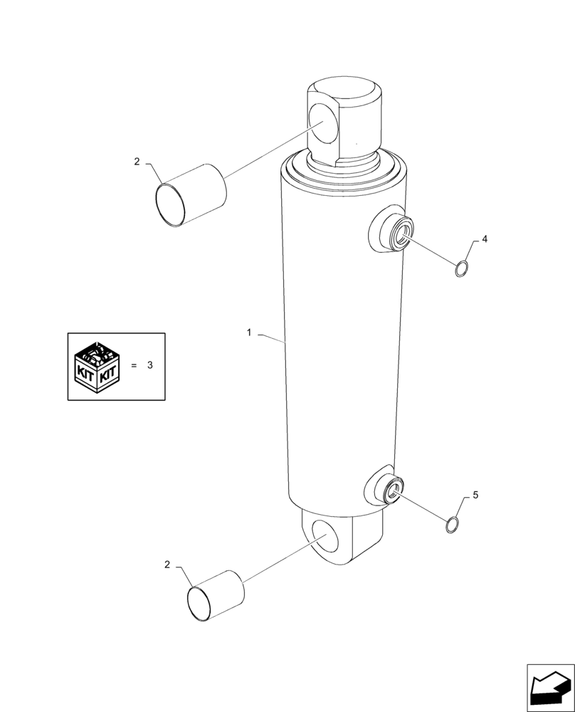 Схема запчастей Case IH MAGNUM 235 - (35.116.AH[01]) - CYLINDER ASSEMBLY, HITCH (95 MM) (35) - HYDRAULIC SYSTEMS