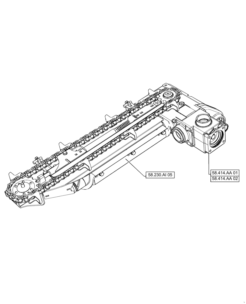 Схема запчастей Case IH 4416-30 - (58.000.00[03]) - SECTION INDEX - ATTACHMENTS/HEADERS, ROW UNIT (58) - ATTACHMENTS/HEADERS