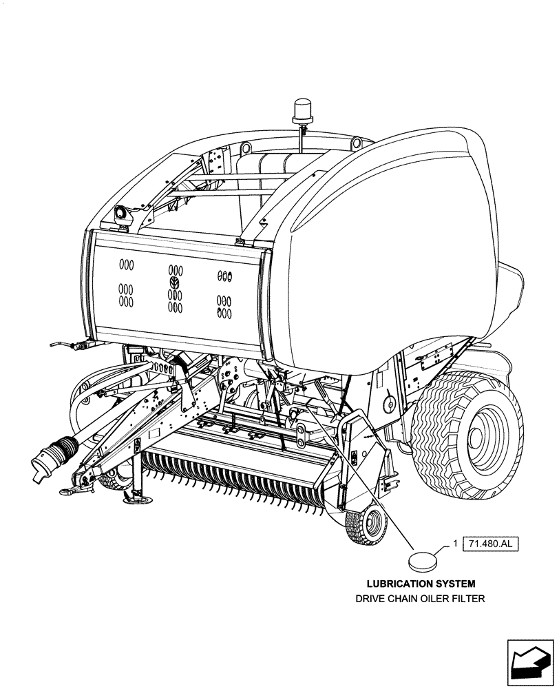 Схема запчастей Case IH RB565 - (05.100.03[01]) - FILTERS (05) - SERVICE & MAINTENANCE